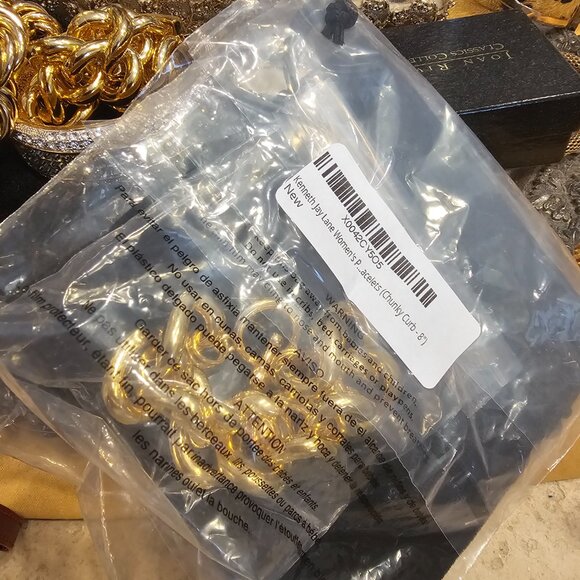 NEW Kennedy Jay Lane Chunky Chain Link Bracelet in 18K Gold Plated - Picture 2 of 7